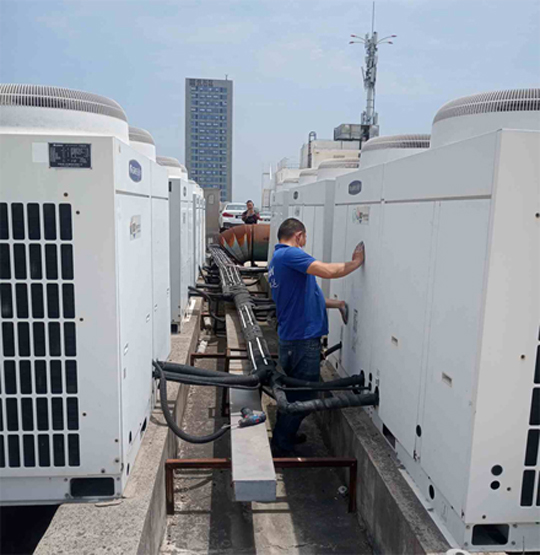 井陉矿中央空调制热和不制冷系统维修方法